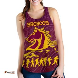 Brisbane Broncos Women Racerback Tank Anzac Day Country Style