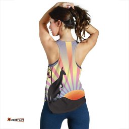 Racerback Tank Kangaroo Top Tank Sunset Ver03A Women