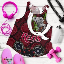 Queensland Women's Racerback Tank Reds Rugby Koala