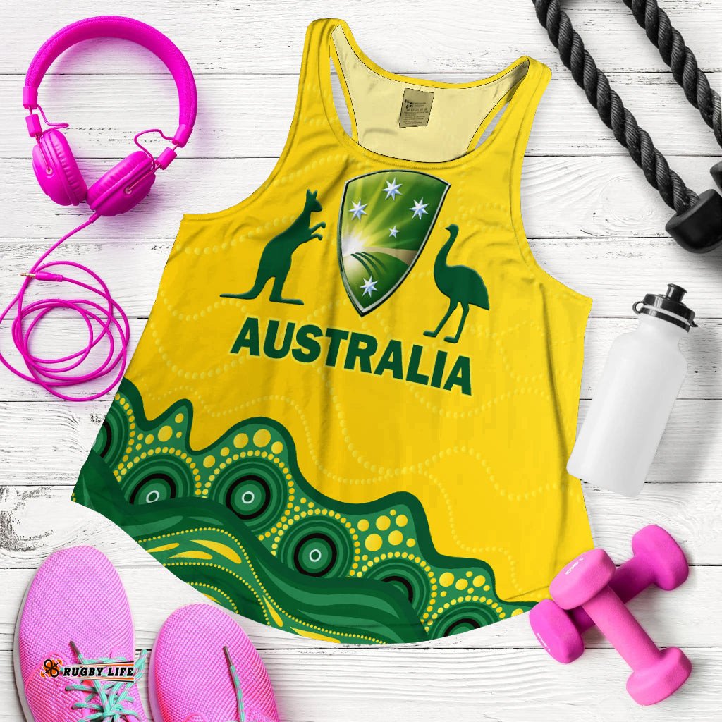 Australia Cricket Aboriginal Pattern Women Tank Top