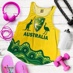 Australia Cricket Aboriginal Pattern Women Tank Top