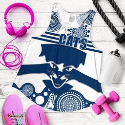 Cats Women Racerback Tank Geelong Indigenous