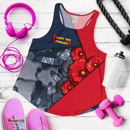 Aboriginal Racerback Tank Women Anzac Day