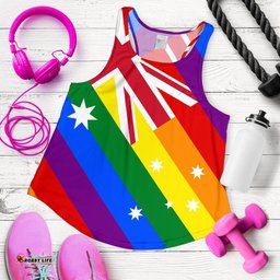 Racerback Tank Aus Flag Tank Top Lgbt Color Women