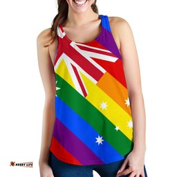 Racerback Tank Aus Flag Tank Top Lgbt Color Women
