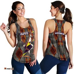Racerback Tank Kangaroo Top Tank Aboriginal Patterns Women