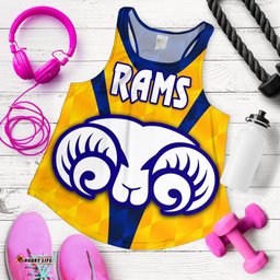 Adelaide Women's Racerback Tank Rams Merino Original Yellow
