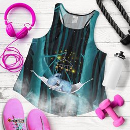 Racerback Tank Koala Top Tank Sleeping In Forest Women