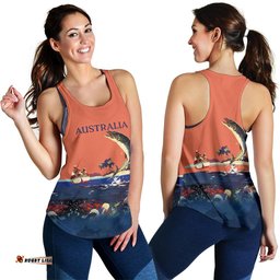 Racerback Tank Fishing Top Tank Landscape Art Women