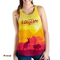 Racerback Tank Kangaroo Top Tank Morning Uluru Women