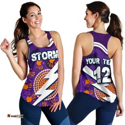 Custom Personalised Storm Women's Racerback Tank Indigenous Aboriginal Melbourne Sun Style