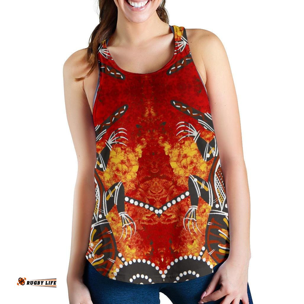 1stAustrailia Women Tank Top Crocodile Dot Painting