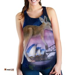 Racerback Tank Kangaroo Top Tank Dream Sydney Opera Women
