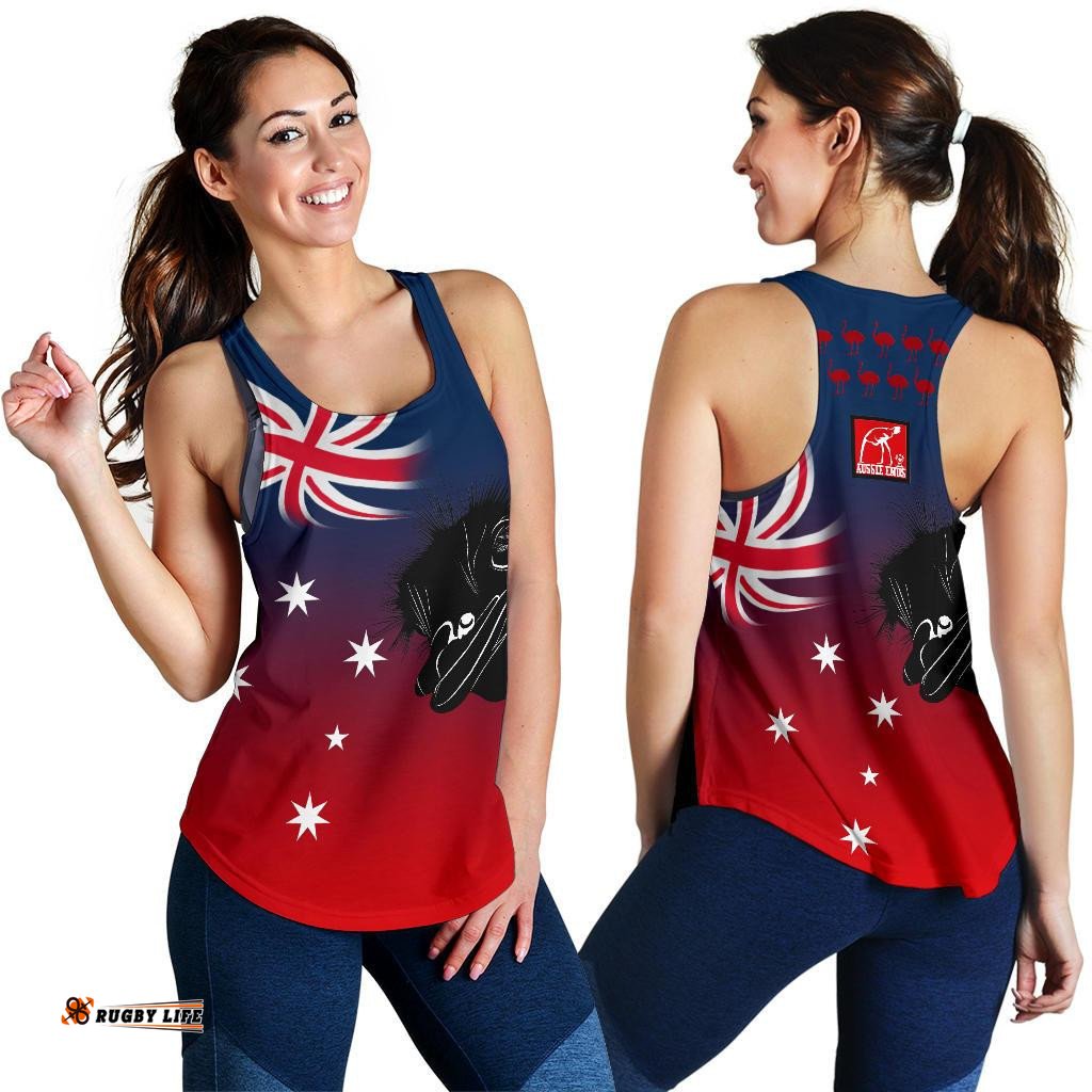 Racerback Tank Aus Flag Tank Top Emus Women
