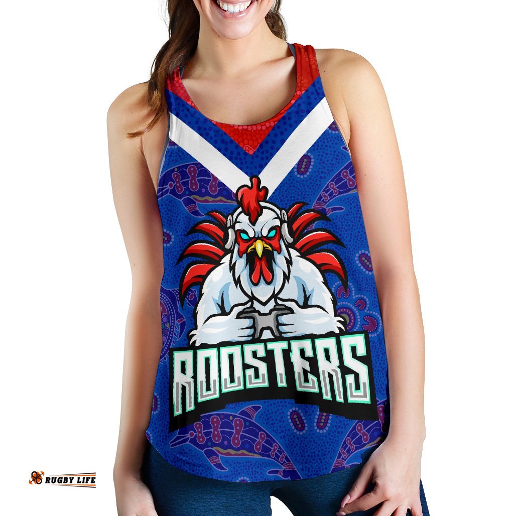 Sydney Roosters Indigenous Women Racerback Tank Prairie Style No.1