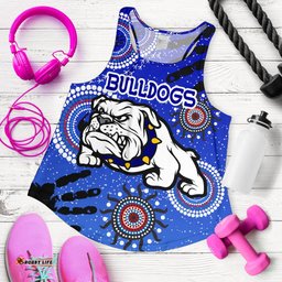 Bulldogs Women Racerback Tank Indigenous Country Style