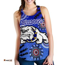 Bulldogs Women Racerback Tank Indigenous Country Style