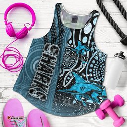 Vibe Hoodie Clothing Cronulla Sutherland Sharks Sporty Style Racerback Tank