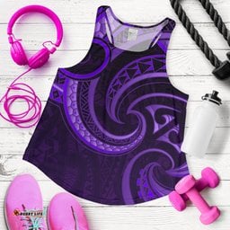 New Zealand Maori Mangopare Women Racerback Tank Polynesian Purple