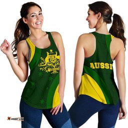 Racerback Tank Australia Coat of Arms Tank Top National Colors Women
