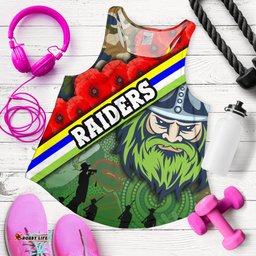 Raiders Women's Racerback Tank Canberra Anzac Day