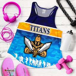Gold Coast Women Racerback Tank Titans Gladiator Anzac Day 2021 Version Camouflage