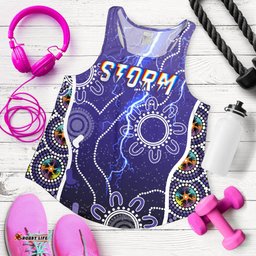 Melbourne Storm Women Racerback Tank Unique Indigenous