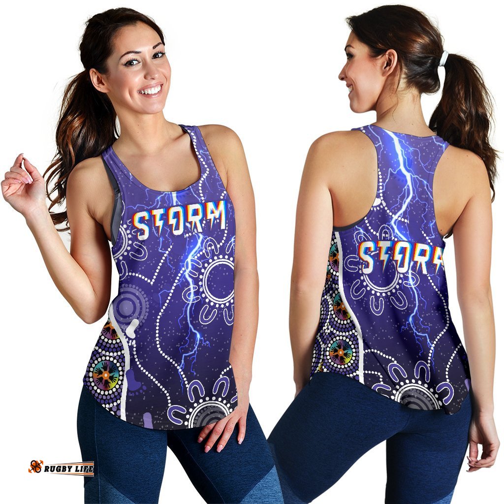 Melbourne Storm Women Racerback Tank Unique Indigenous