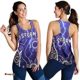 Melbourne Storm Women Racerback Tank Unique Indigenous