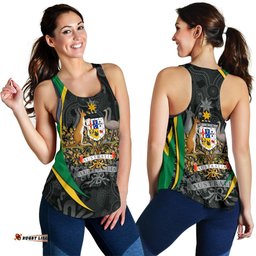 Racerback Tank Australia Coat of Arms Tank Top Aussie Spirit Green Women