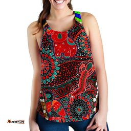 Racerback Tanks Aboriginal Animal & Dot Acrylic Paint