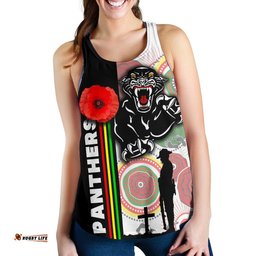 Penrith Panthers Women's Racerback Tank Anzac Day Power Style