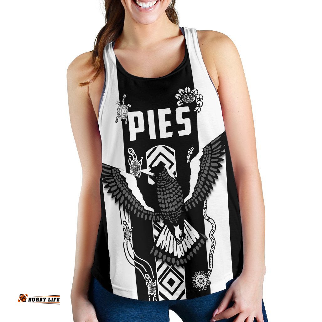 Pies Indigenous Women's Racerback Tank Collingwood
