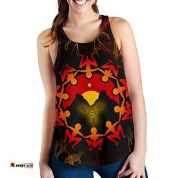 Aboriginal Women's Racerback Tank Australia Map and Indigenous Flag