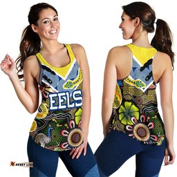 Parramatta Eels Women Racerback Tank Aboriginal Ethnic Style