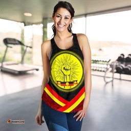 Racerback Tanks Aboriginal Flag And Animals Pattern