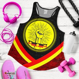 Racerback Tanks Aboriginal Flag And Animals Pattern