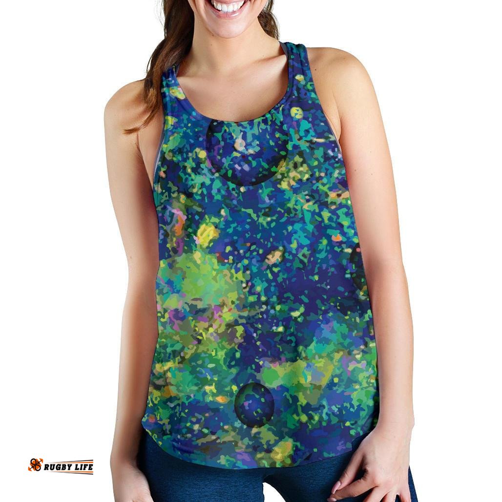 Australia Racerback Tank Opal Gemstone Top Tank Color Art Women