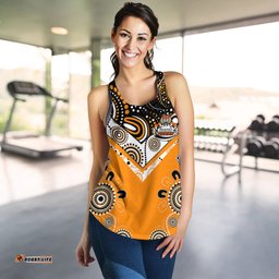 Wests Tiger Rugby Aboriginal Pattern Women Tank Top