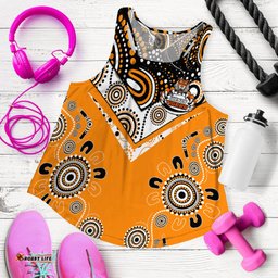 Wests Tiger Rugby Aboriginal Pattern Women Tank Top