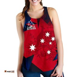 Racerback Tank Australian Coat Of Arms Top Tank Australian Kangaroo Women
