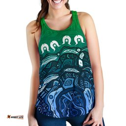 Torres Strait Islands Women's Racerback Tank Blue