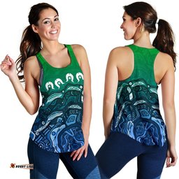 Torres Strait Islands Women's Racerback Tank Blue