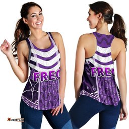 Fremantle Women Racerback Tank Dockers Simple Indigenous Freo
