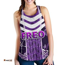 Fremantle Women Racerback Tank Dockers Simple Indigenous Freo