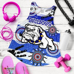 Bulldogs Women Racerback Tank Indigenous Country Style No.1
