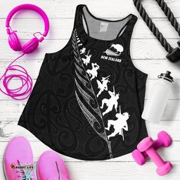 New Zealand Haka Fern Kiwi Bird Racerback Tanks