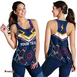Custom Personalised Storm Women Racerback Tank Melbourne Indigenous Champion