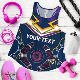 Custom Personalised Storm Women Racerback Tank Melbourne Indigenous Champion