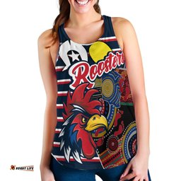 Custom Personalised Australia Roosters NAIDOC Week Women Racerback Tank Sport Style